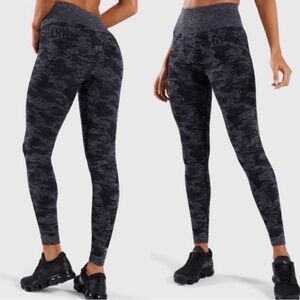 Gymshark Adapt Camo Seamless High Waist Black Grey Leggings